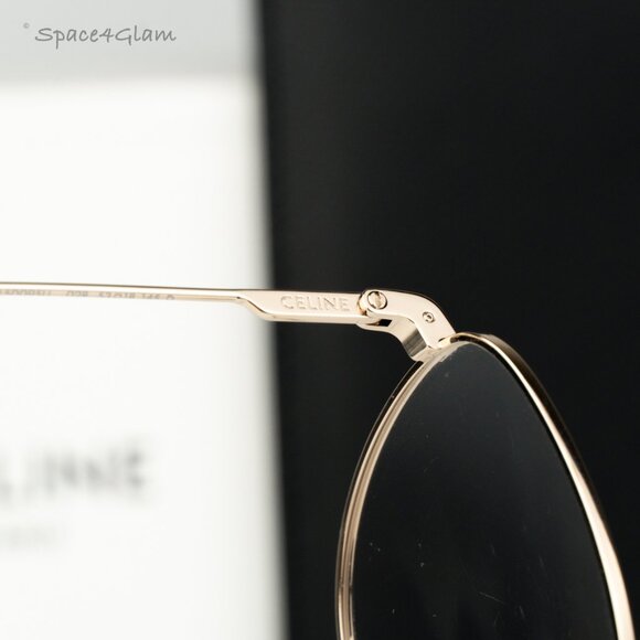 Celine Women Eyeglasses Metal Shiny Rose Gold Demo Round CL50095U 028 BRAND NEW - Picture 6 of 8